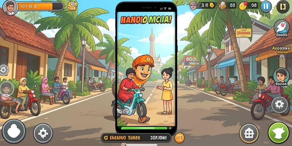 Tampilan awal yang menarik dengan karakter utama.