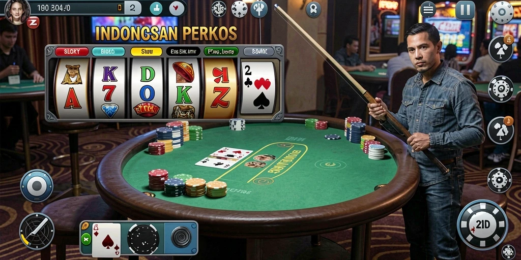 Screenshot pertama menampilkan karakter utama dalam aksi.