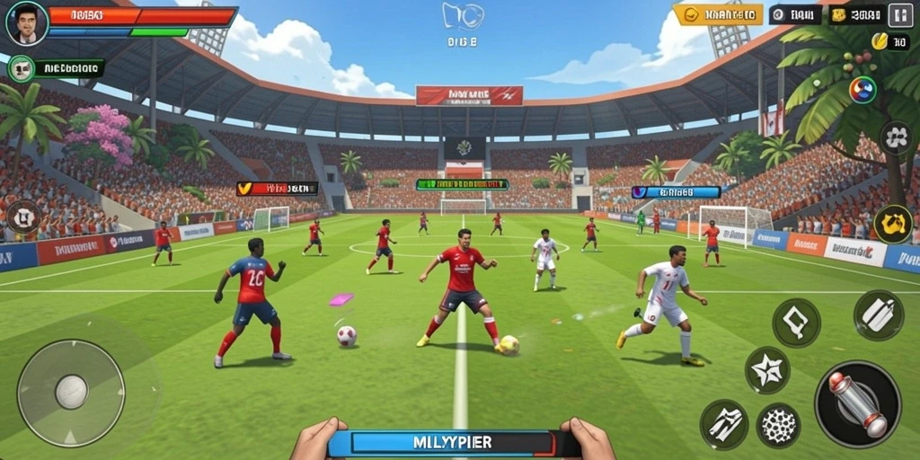 Gambar menampilkan salah satu level penuh aksi.